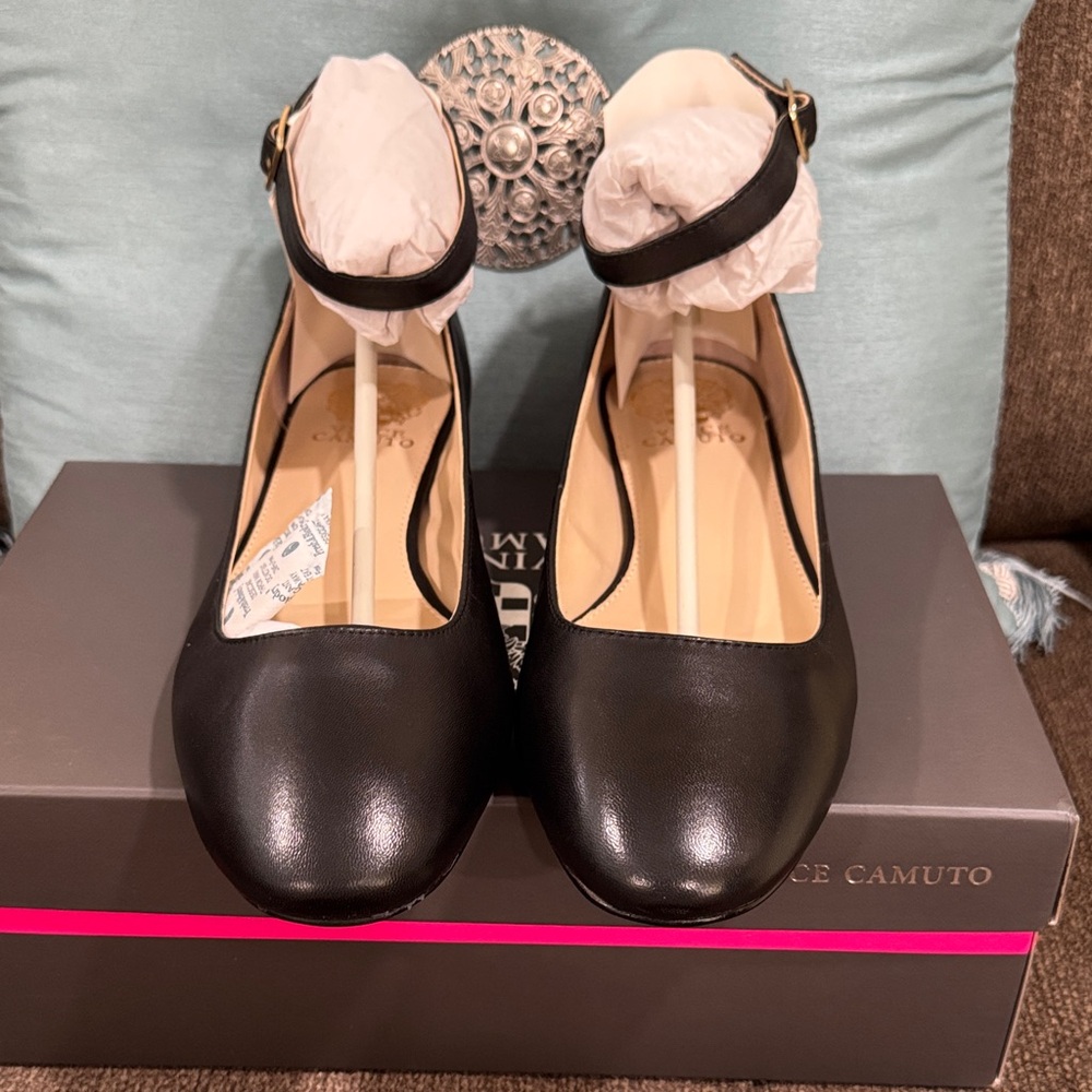 Vince Camuto Black Leather Heels